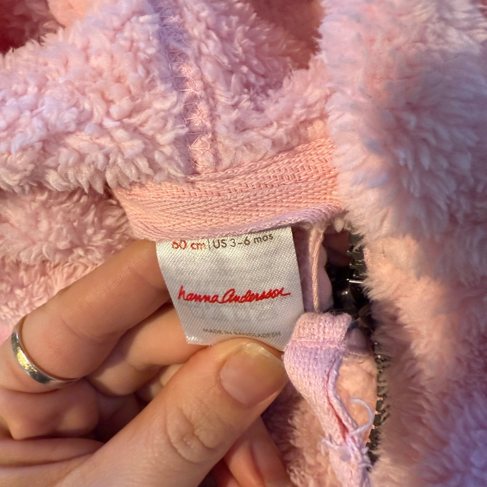 Hanna Andersson Soft Pink Hooded Bunting - Picture 3 of 5